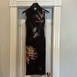 Fuzzi mock neck sleeveless dress, sz S